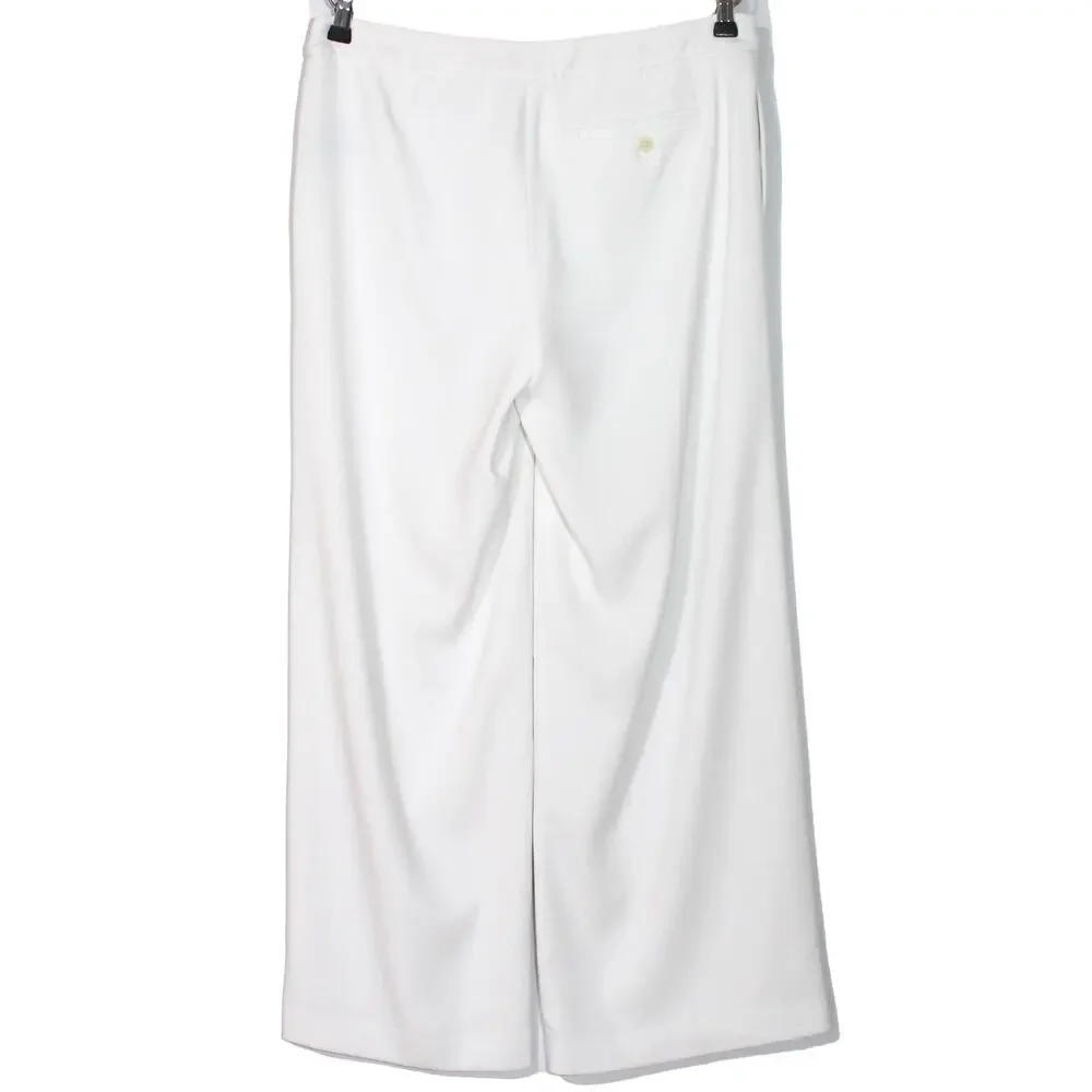 Ralph Lauren White Wide Leg Trouser Pants Size 12P